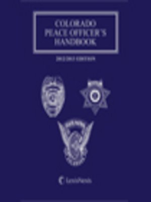 cover image of Colorado Peace Officer's Handbook